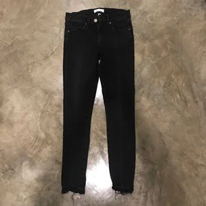 LOFT Washed Black Skinny Jeans